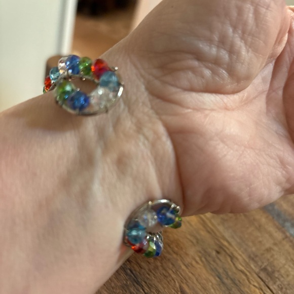 Beaded Wire Floral Cuff Bracelet - Picture 7 of 7